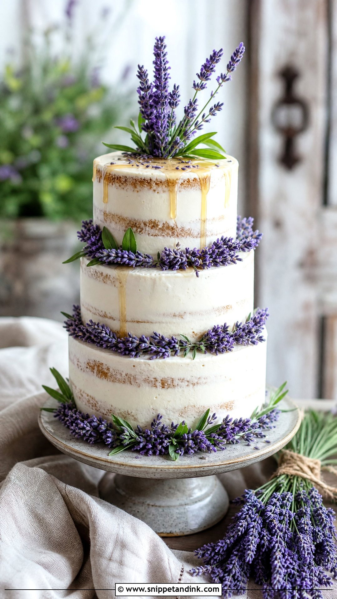 Lavender Wedding Cake - Snippet and Ink - 35 Cakes with Flowers for Wedding