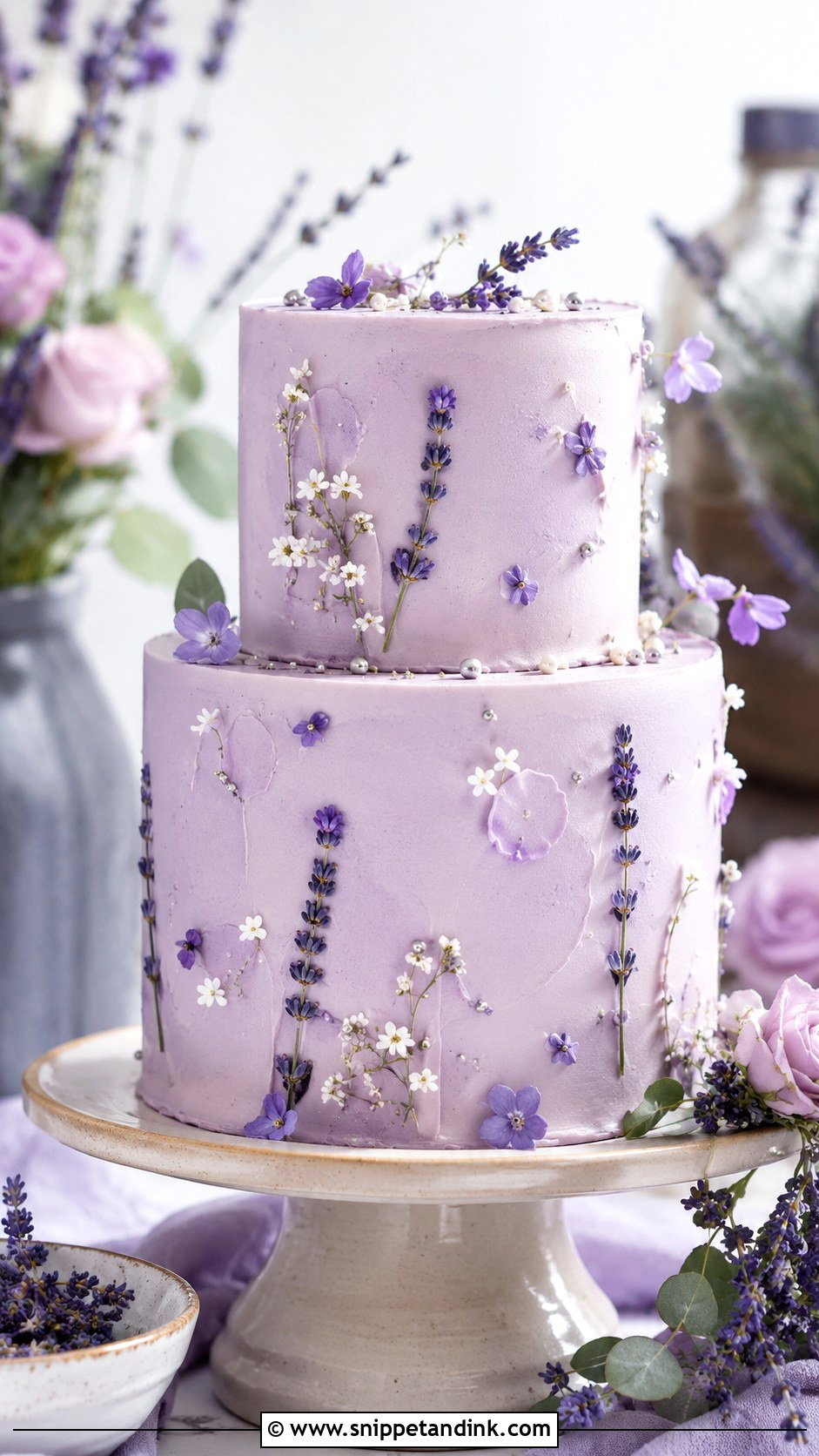 Lavender Wedding Cake - Snippet and Ink - 20 Enchanted Cake Ideas for Wedding