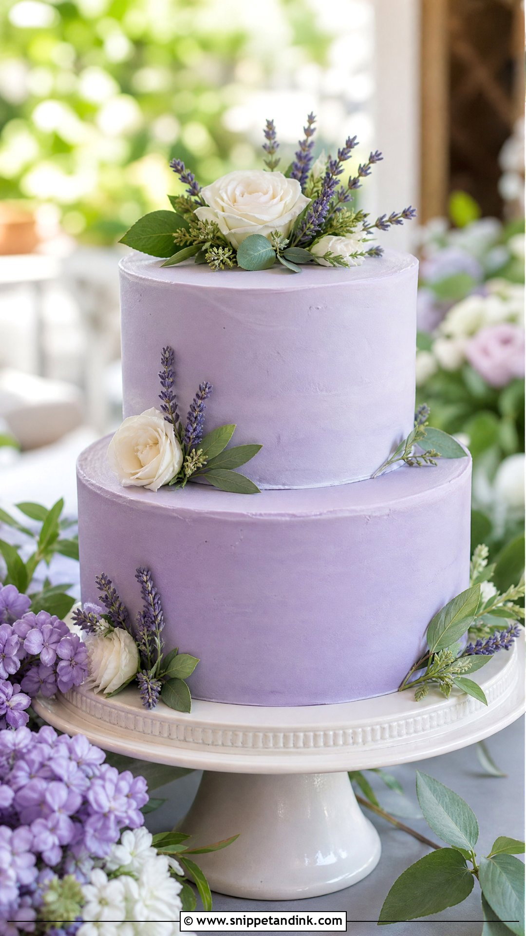 Lavender Wedding Cake - Snippet and Ink - 20 Purple Wedding Cakes