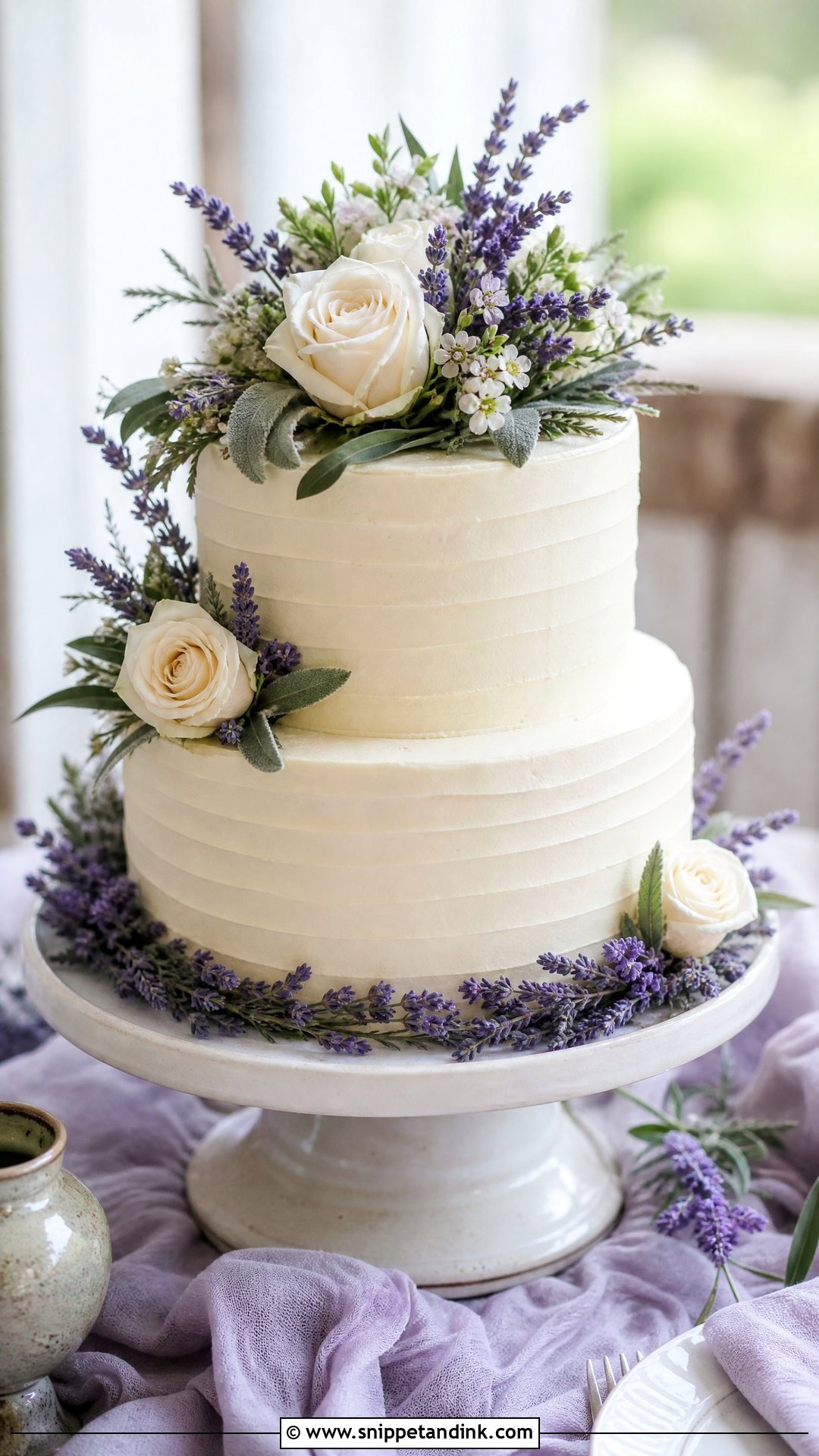 Lavender Wedding Cake - Snippet and Ink - 20 Wedding Cake with Flowers