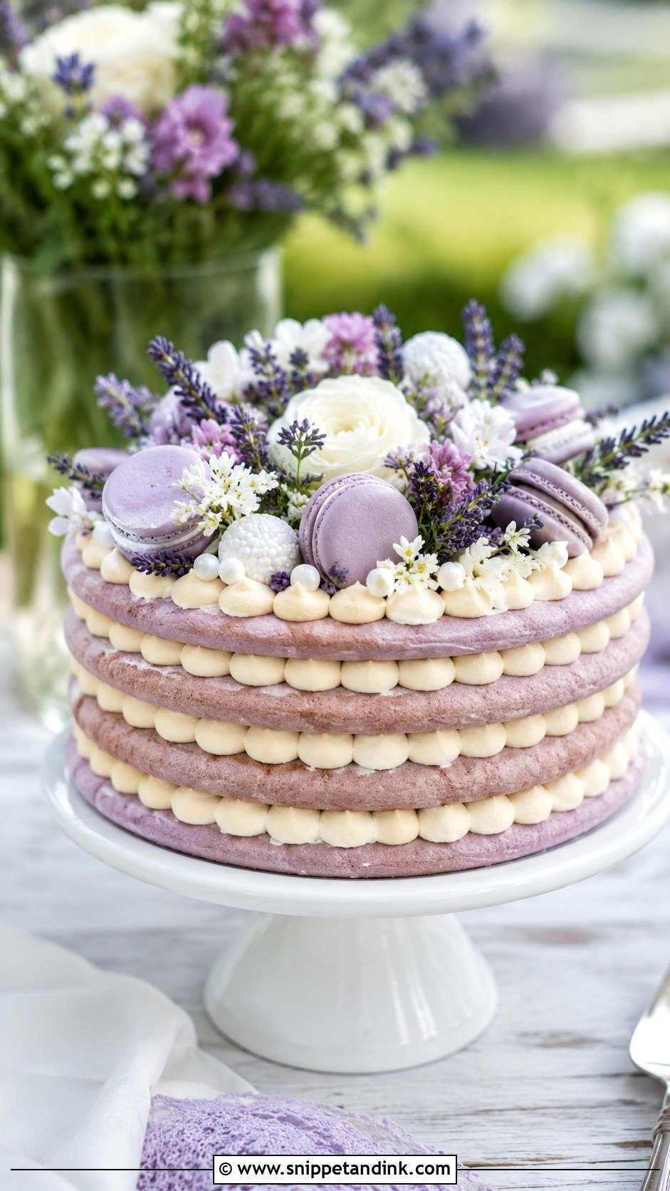 Lavender Wedding Layered Cookie Cake - Snippet and Ink - 30 Wedding Layered Cookie Cake Ideas