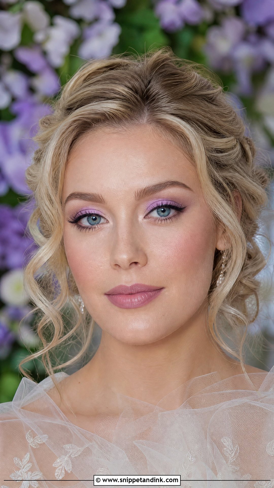 Lavender Wedding Makeup For Blue Eyes - Snippet and Ink - 20 Wedding Makeup Ideas for Blue Eyes