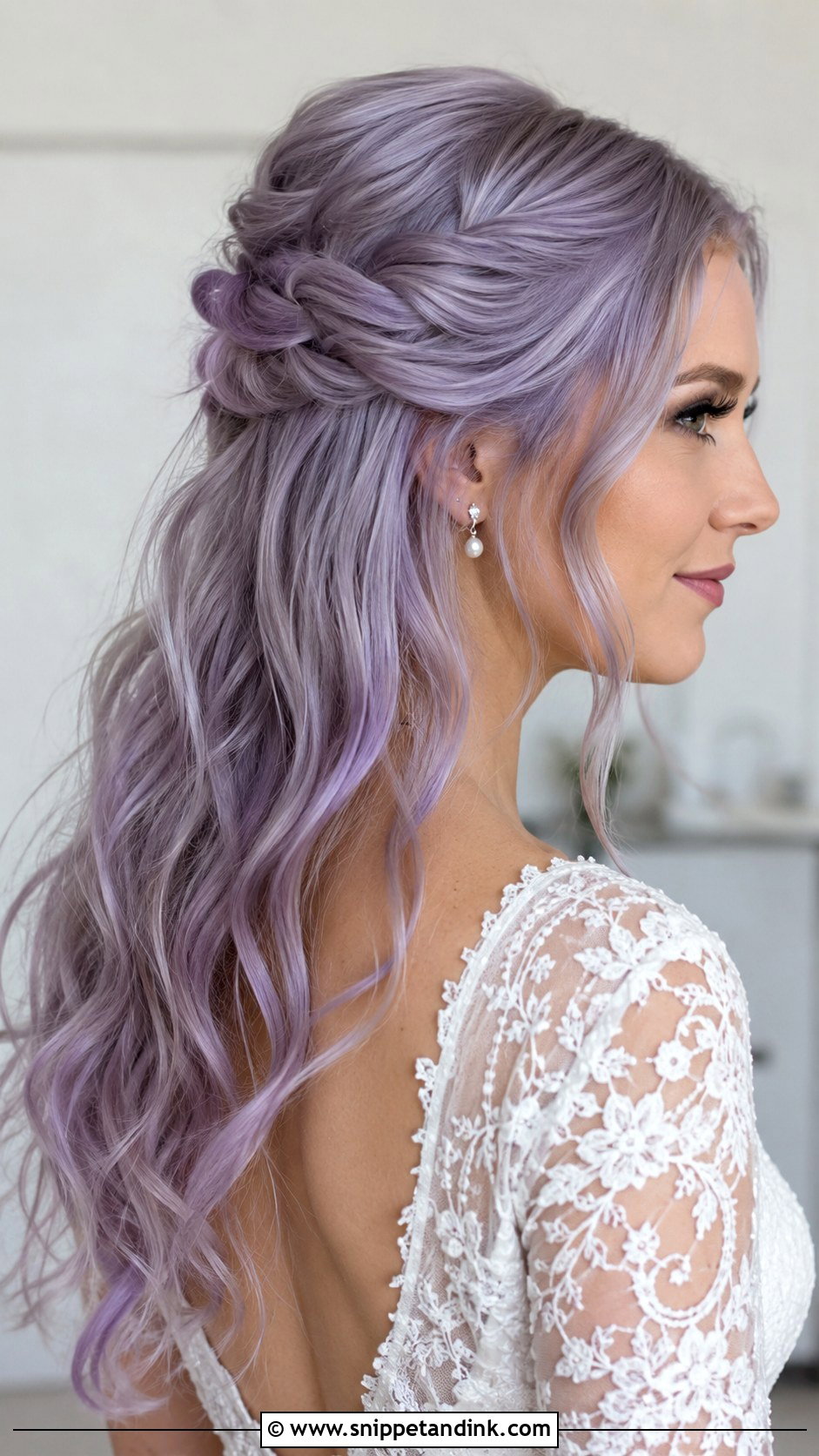 Lavender Wedding Waves - Snippet and Ink - 15 Purple Wedding Hair Ideas