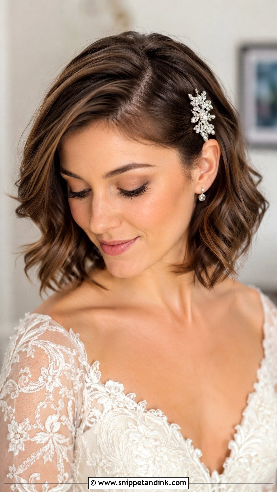 Layered Bob With Side Part - Snippet and Ink - 30 Short Hairstyle Women Wedding Ideas