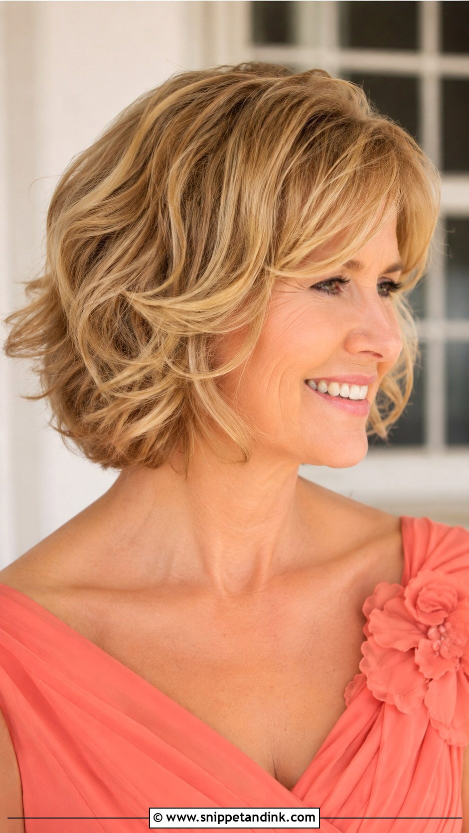 Layered Bob with Subtle Waves - Snippet and Ink - 20 Mother of the Bride Hairstyle Ideas