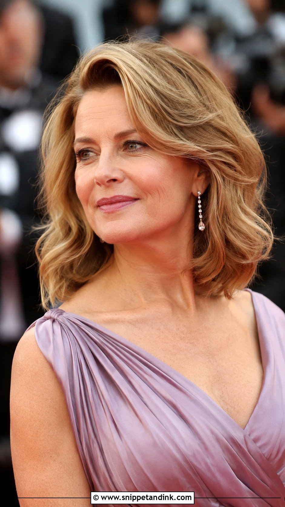 Layered Lob With Soft Waves - Snippet and Ink - 30 Mother of the Bride Hairstyles Over 50