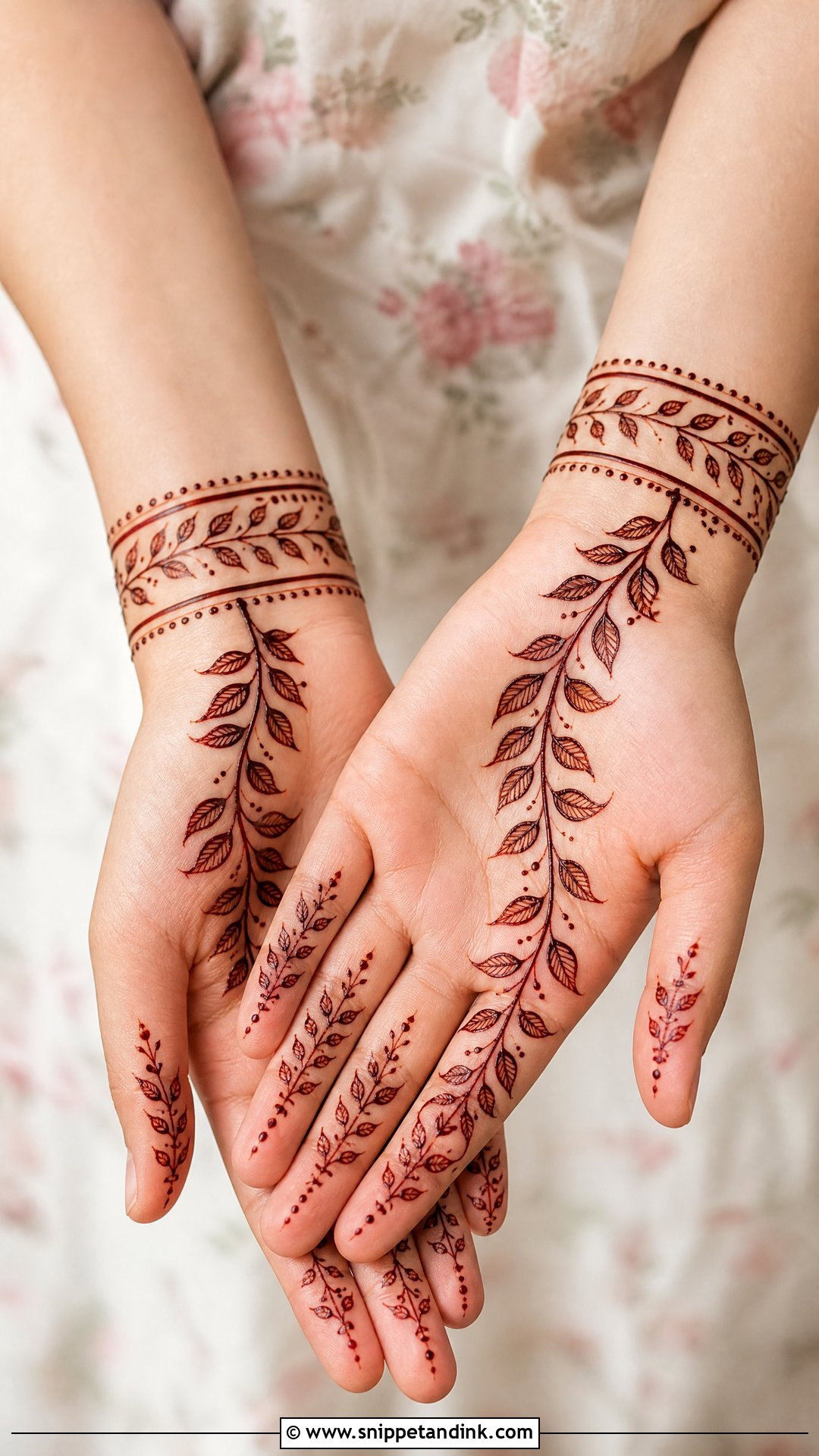 Leaf Bail Front Hand Mehndi Design - Snippet and Ink - 25 Bail Front Hand Mehndi Design Ideas