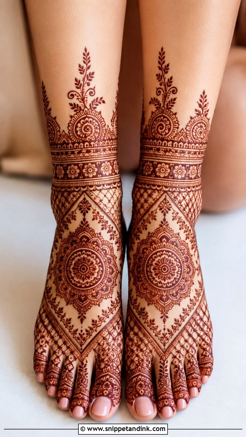 Leg Mehndi Design For Wedding - Snippet and Ink - 35 Simple Easy Leg Mehndi Designs