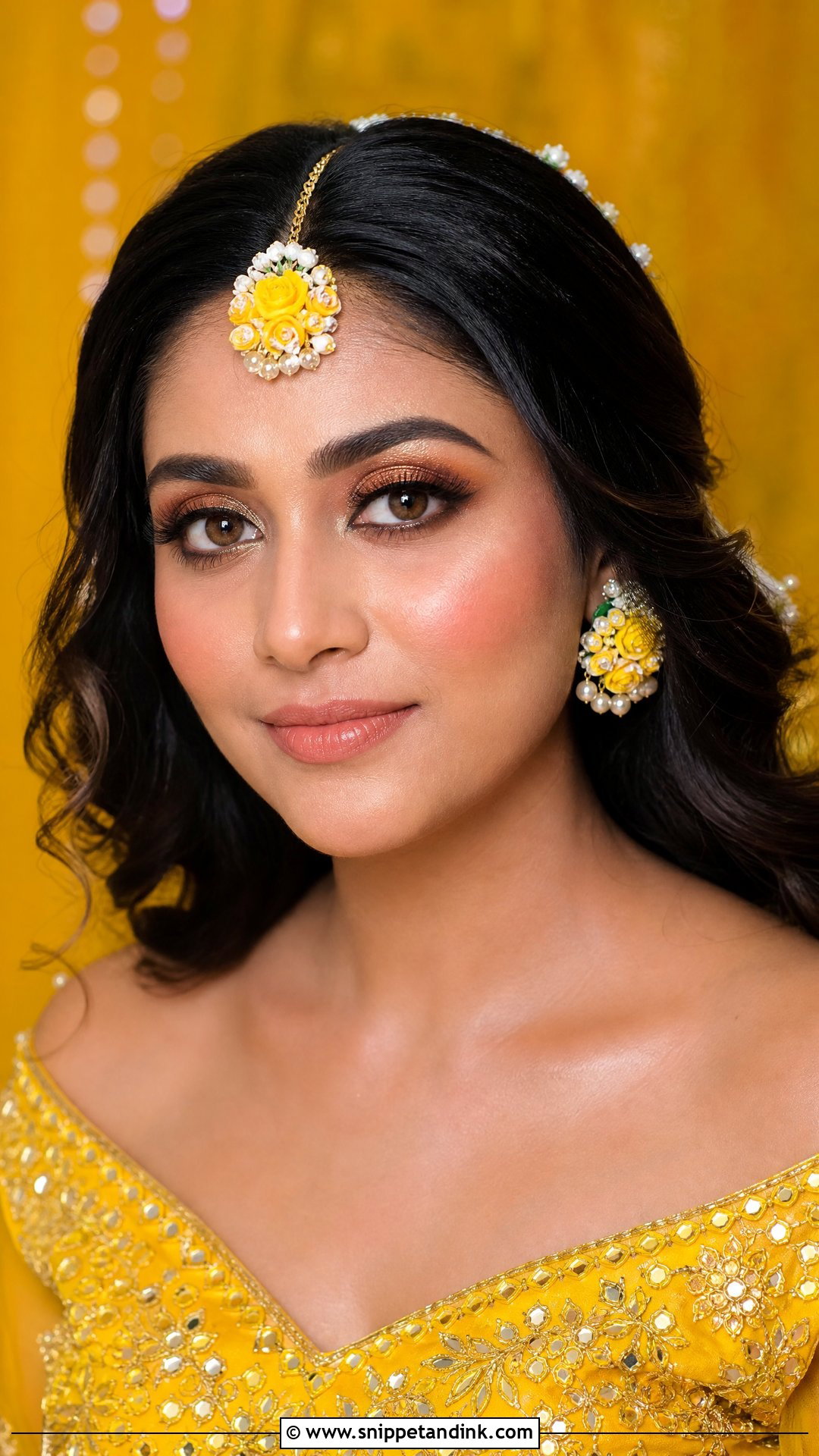 Lehenga Haldi Bridal Makeup - Snippet and Ink - 25 Haldi Bridal Look Ideas