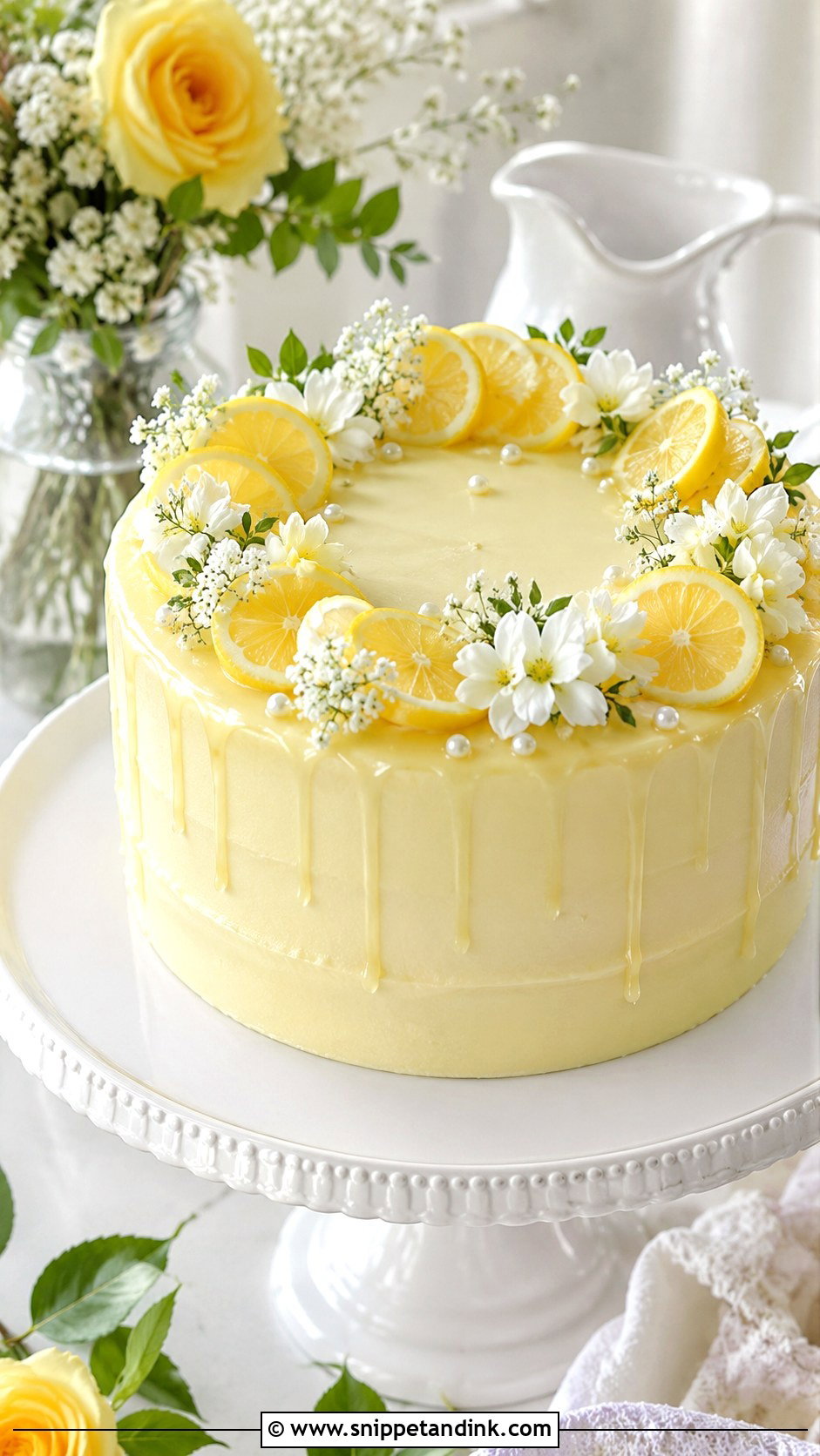 Lemon Anniversary Cake - Snippet and Ink - 20 Anniversary Cake Photo Ideas