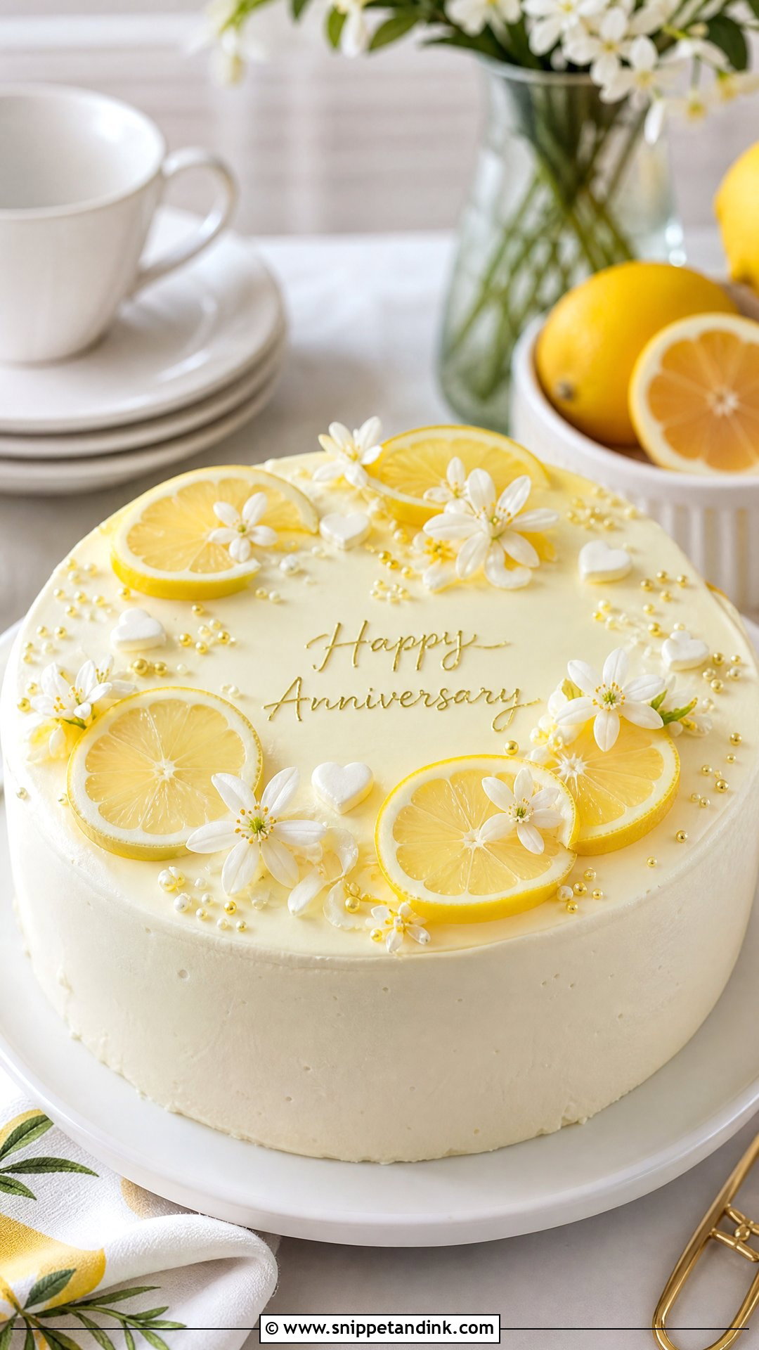 Lemon Anniversary Cake - Snippet and Ink - 30 Cute Anniversary Cake Ideas