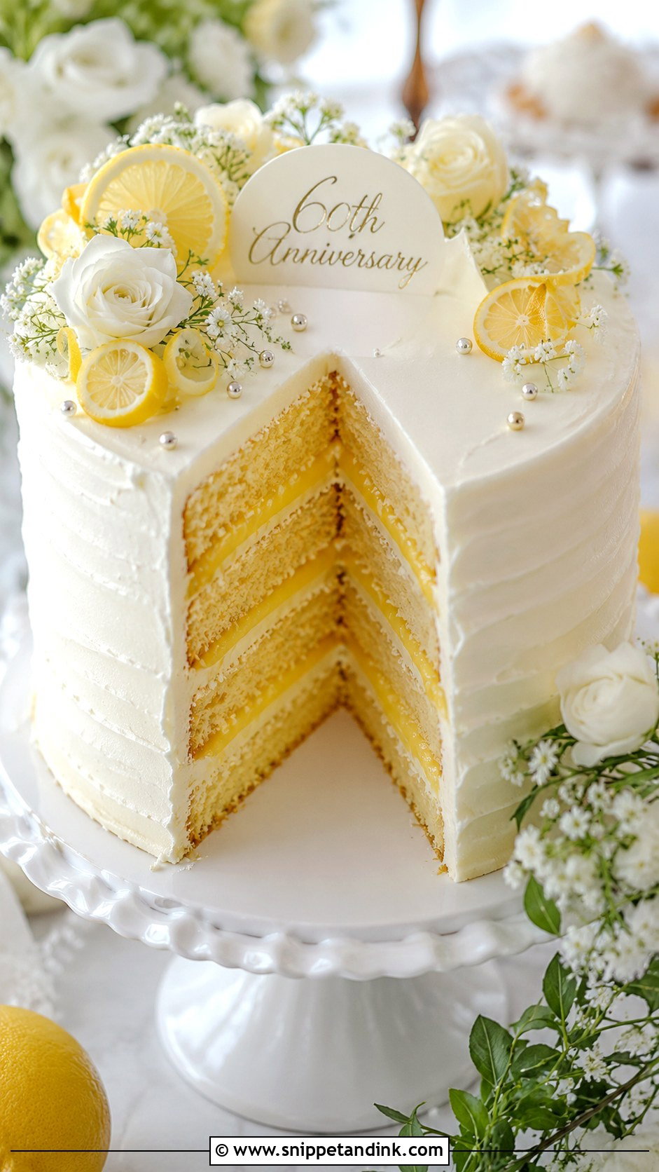 Lemon Anniversary Cake - Snippet and Ink - 20 60th Wedding Anniversary Cake Ideas