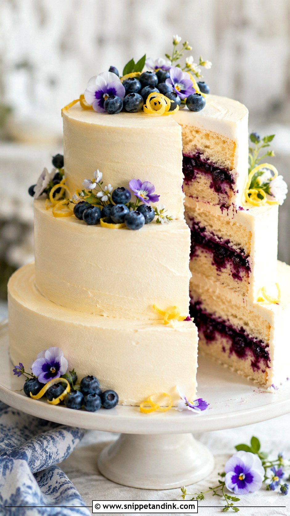 Lemon Blueberry Wedding Cake - Snippet and Ink - 20 Lemon Wedding Cake Recipe