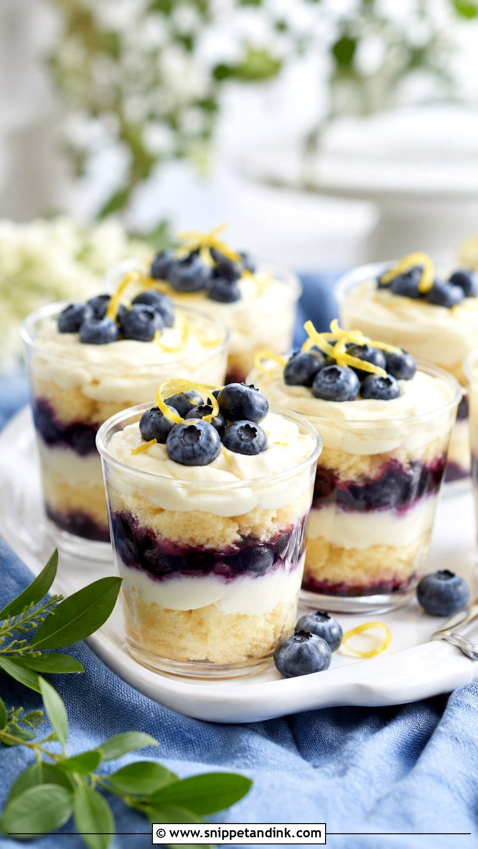 Lemon Blueberry Wedding Cake Cups - Snippet and Ink - 20 Cake Cups Ideas for Wedding