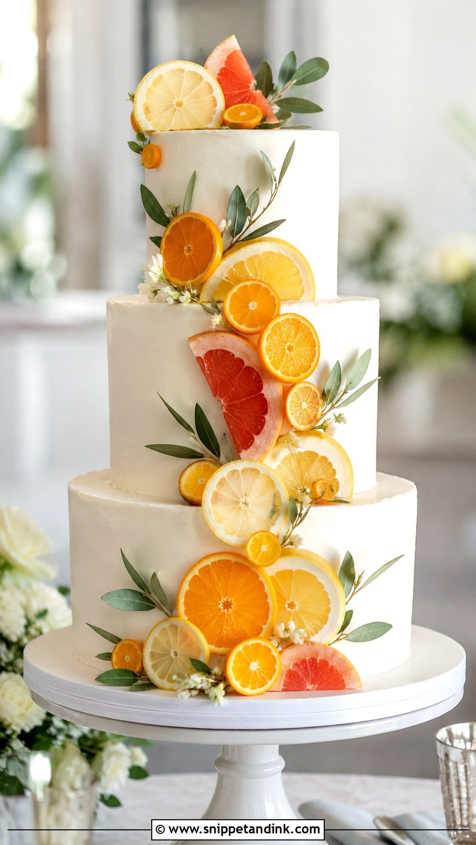 Lemon Blueberry Wedding Cake - Snippet and Ink - 20 Fresh Fruit Wedding Cake Ideas