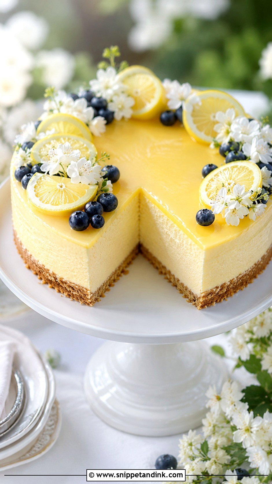 Lemon Cheesecake Wedding Cake - Snippet and Ink - 20 Cheesecakes for Weddings