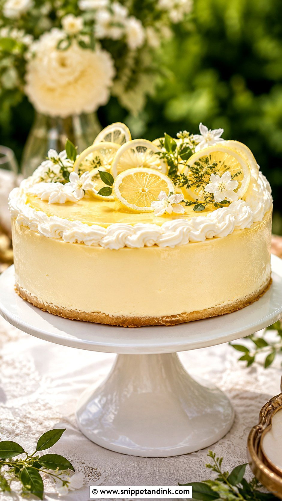 Lemon Cheesecake Wedding Cake - Snippet and Ink - 20 Cheesecake Wedding Cake Ideas