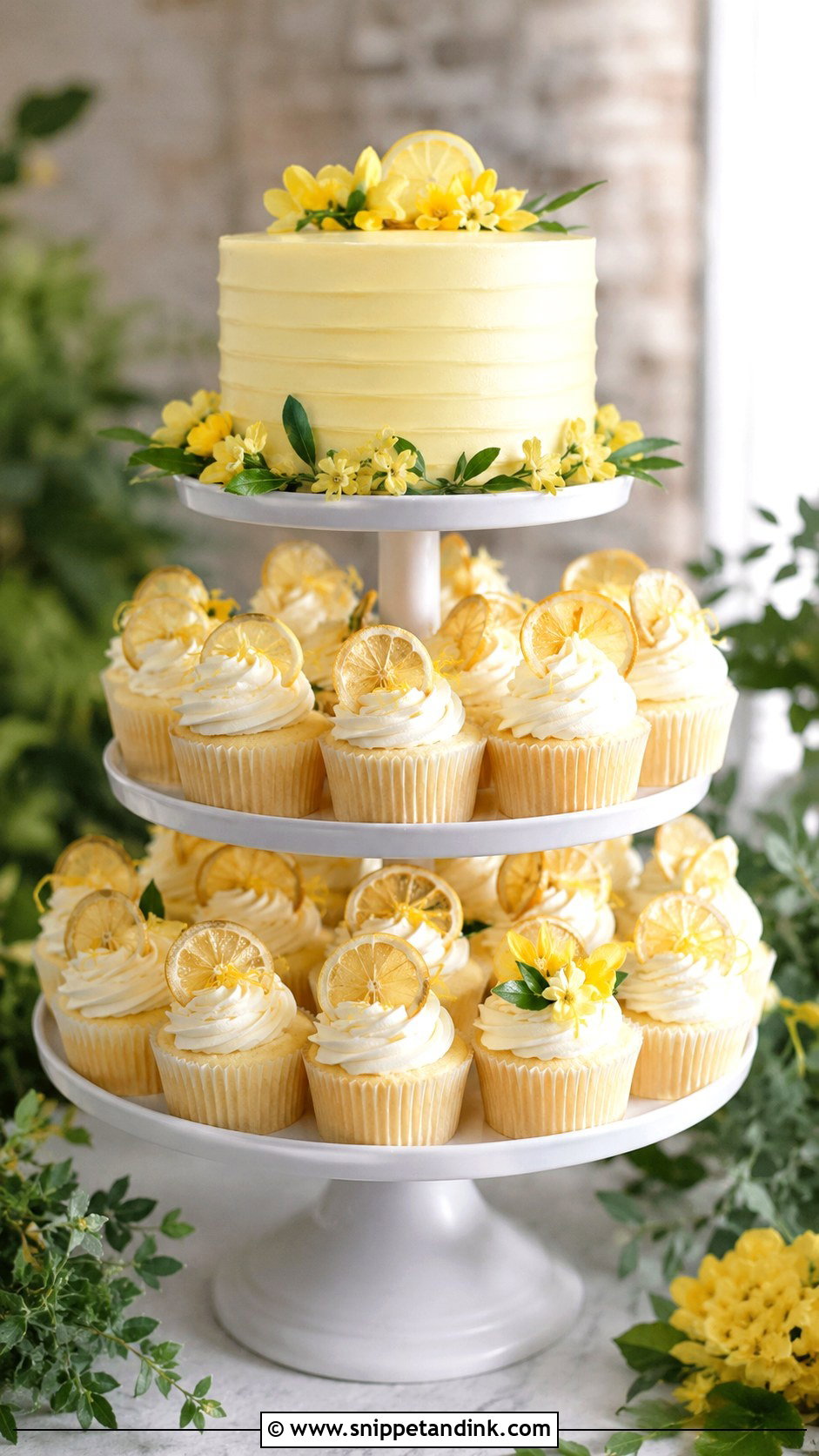 Lemon Cupcake Wedding Cake - Snippet and Ink - 20 Cupcake Wedding Cake Ideas
