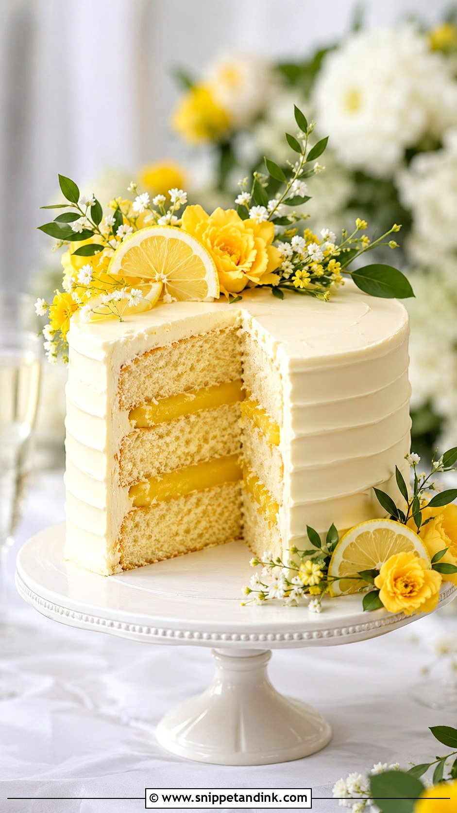 Lemon Curd Wedding Cake - Snippet and Ink - 20 Lemon Themed Wedding Cake Ideas