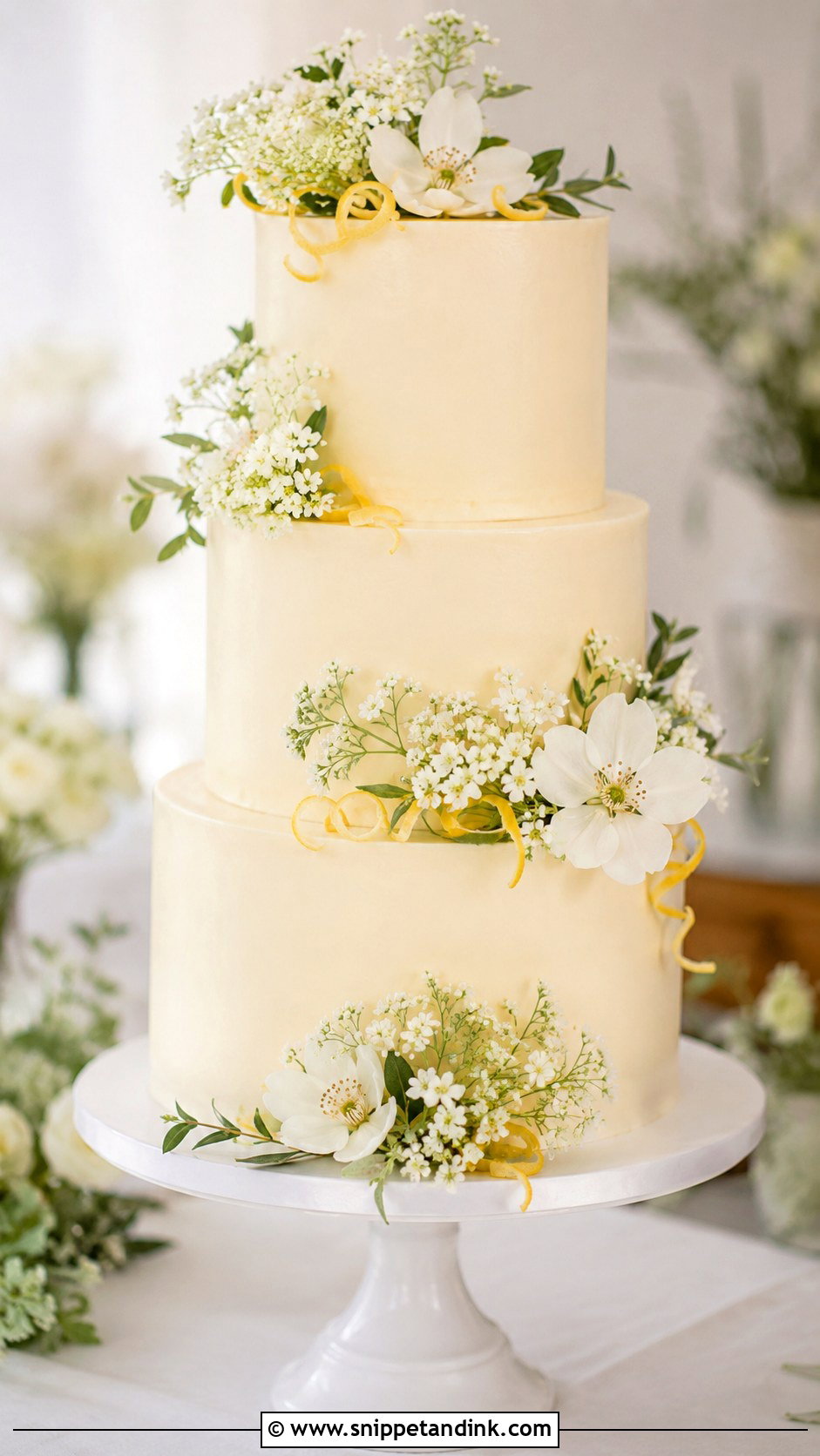 Lemon Elderflower Wedding Cake - Snippet and Ink - 20 Lemon Wedding Cake Recipe