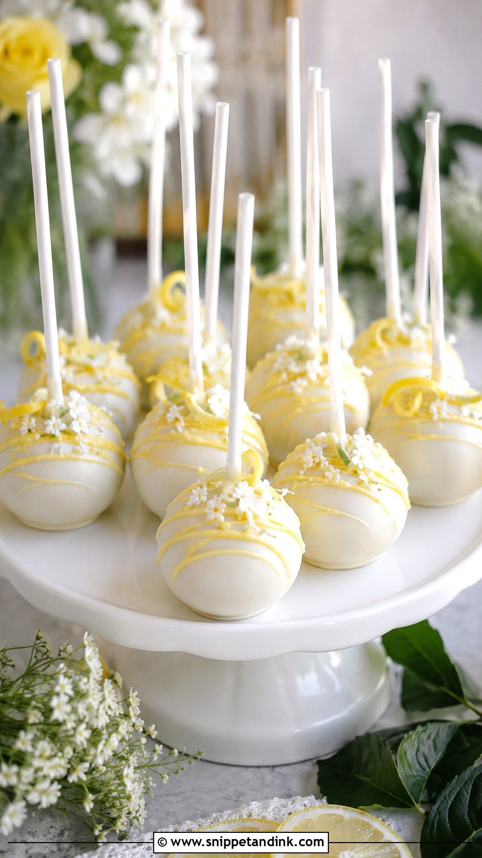 Lemon Elderflower Wedding Cake Pops - Snippet and Ink - 30 Cake Pops Ideas for Wedding
