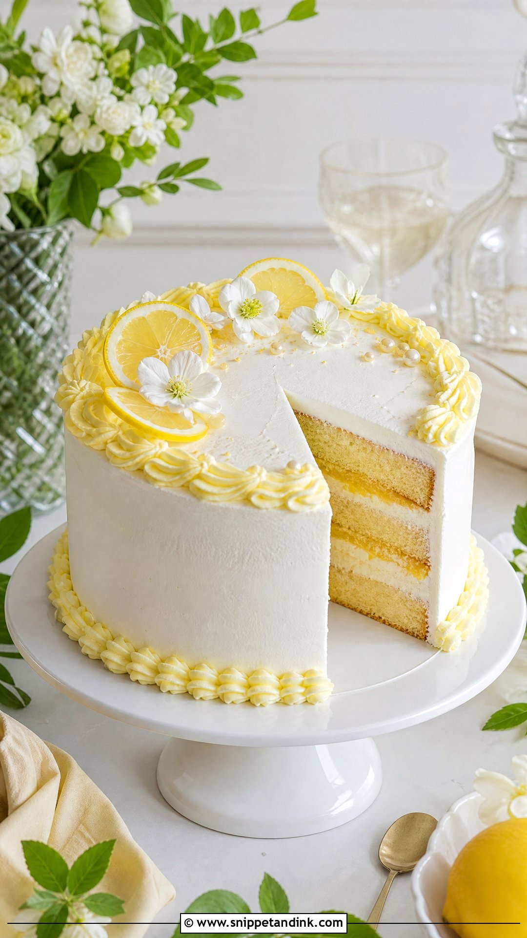 Lemon Engagement Cake - Snippet and Ink - 25 Engaged Cake Ideas