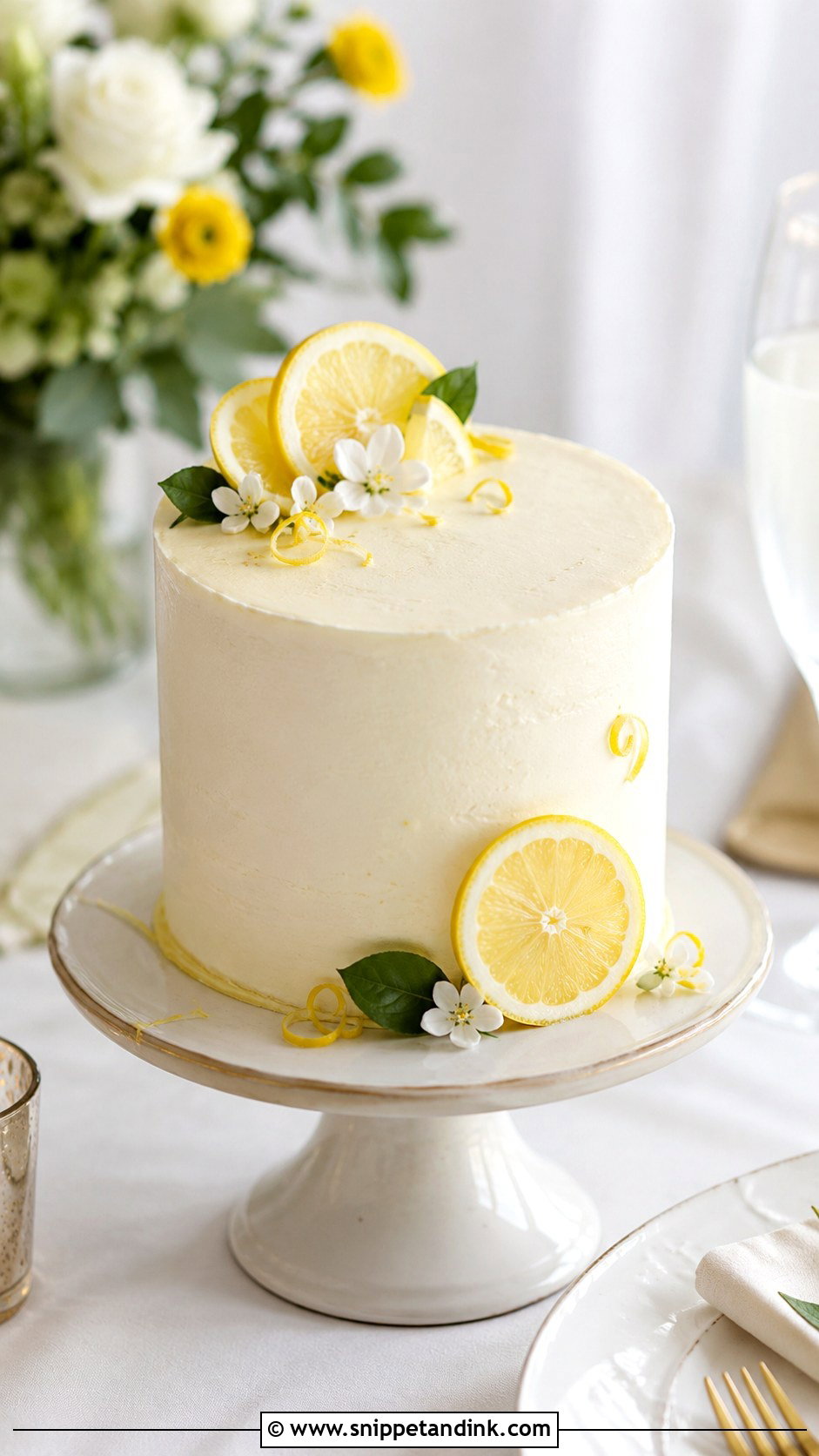 Lemon Mini Wedding Cake - Snippet and Ink - 20 Lemon Themed Wedding Cake Ideas