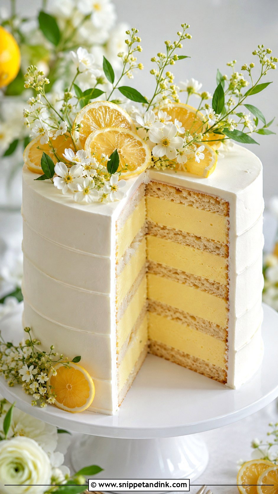 Lemon Mousse Wedding Cake - Snippet and Ink - 25 Mousse Wedding Cake Ideas