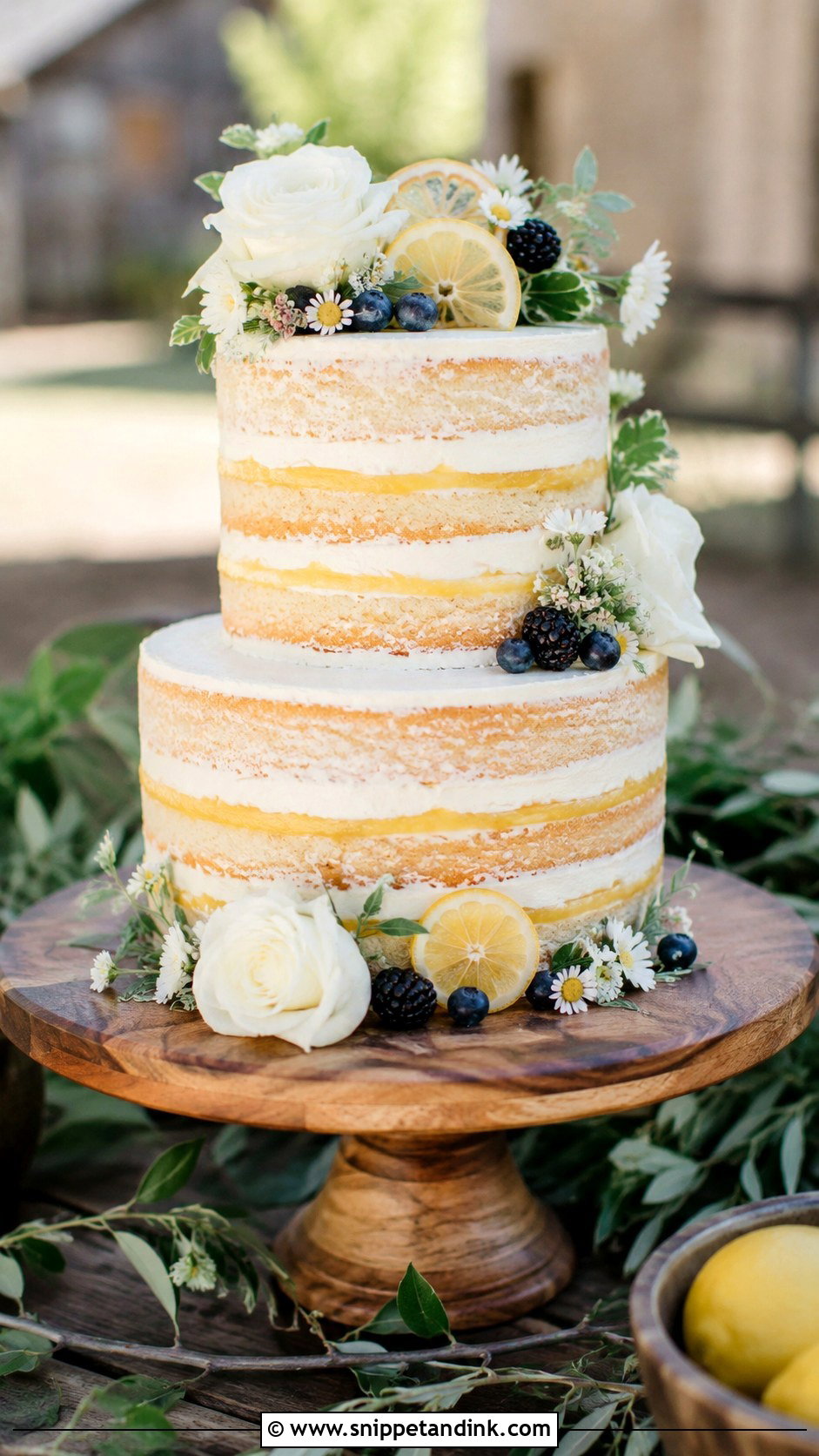 Lemon Naked Wedding Cake - Snippet and Ink - 20 Lemon Wedding Cake Recipe