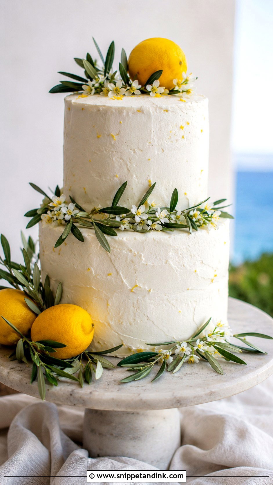 Lemon Olive Oil Wedding Cake - Snippet and Ink - 20 Lemon Themed Wedding Cake Ideas