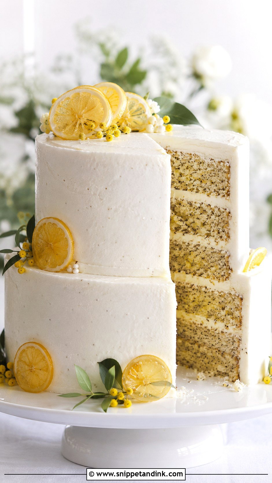 Lemon Poppy Seed Wedding Cake - Snippet and Ink - 20 Lemon Wedding Cake Recipe