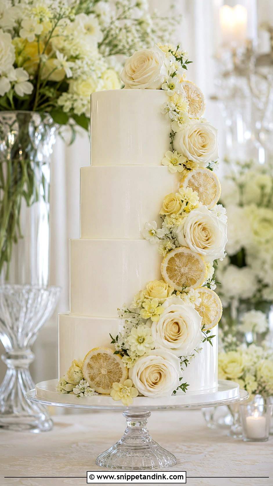 Lemon Poppyseed Wedding Cake With Italian Meringue Buttercream - Snippet and Ink - 25 Lemon Poppyseed Wedding Cake Ideas