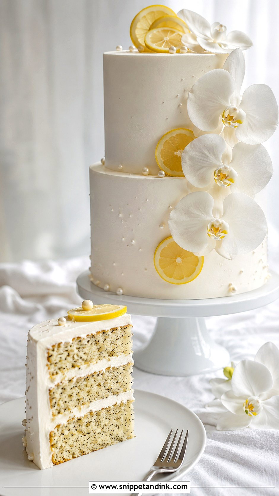Lemon Poppyseed Wedding Cake With Swiss Meringue Buttercream - Snippet and Ink - 25 Lemon Poppyseed Wedding Cake Ideas