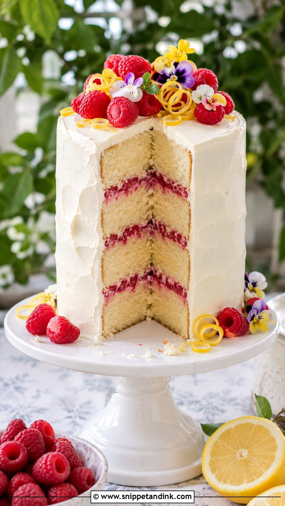 Lemon Raspberry Wedding Cake - Snippet and Ink - 20 Popular Cake Flavors for Wedding