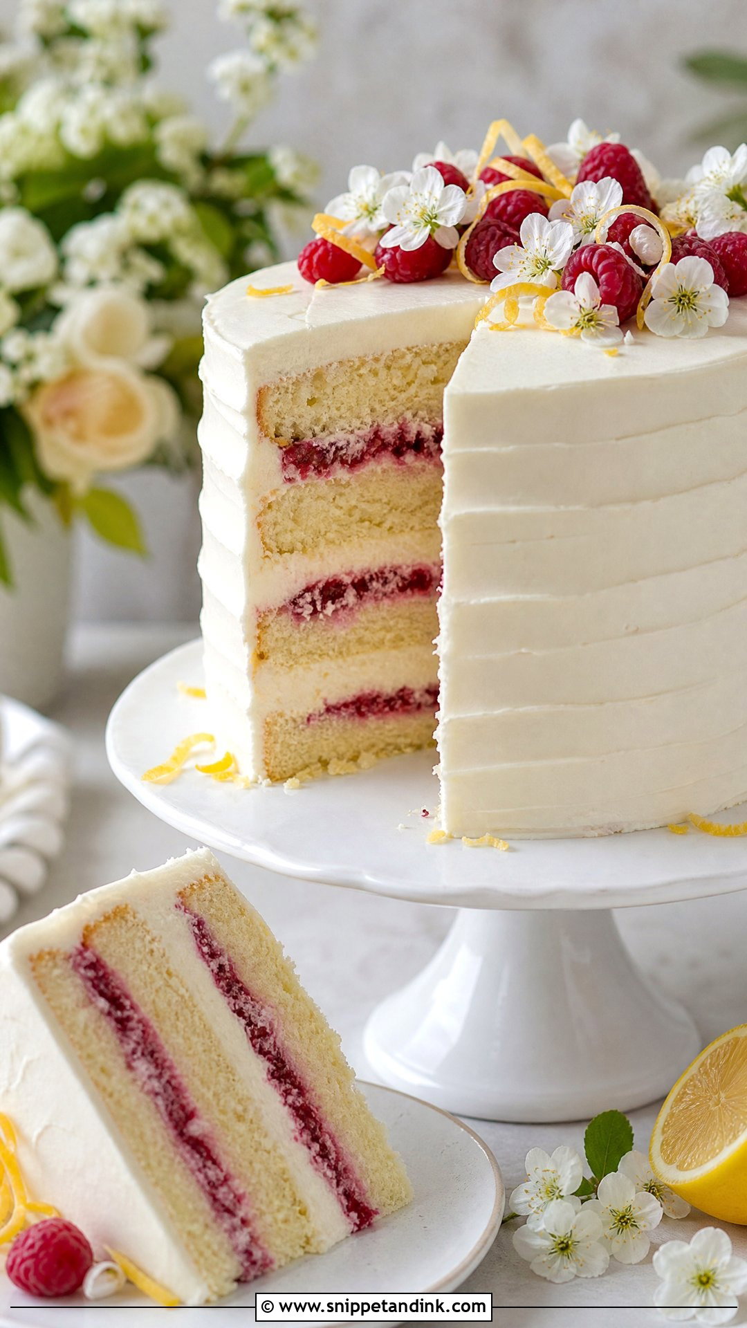 Lemon Raspberry Wedding Cake - Snippet and Ink - 30 Celebration Cakes for Wedding