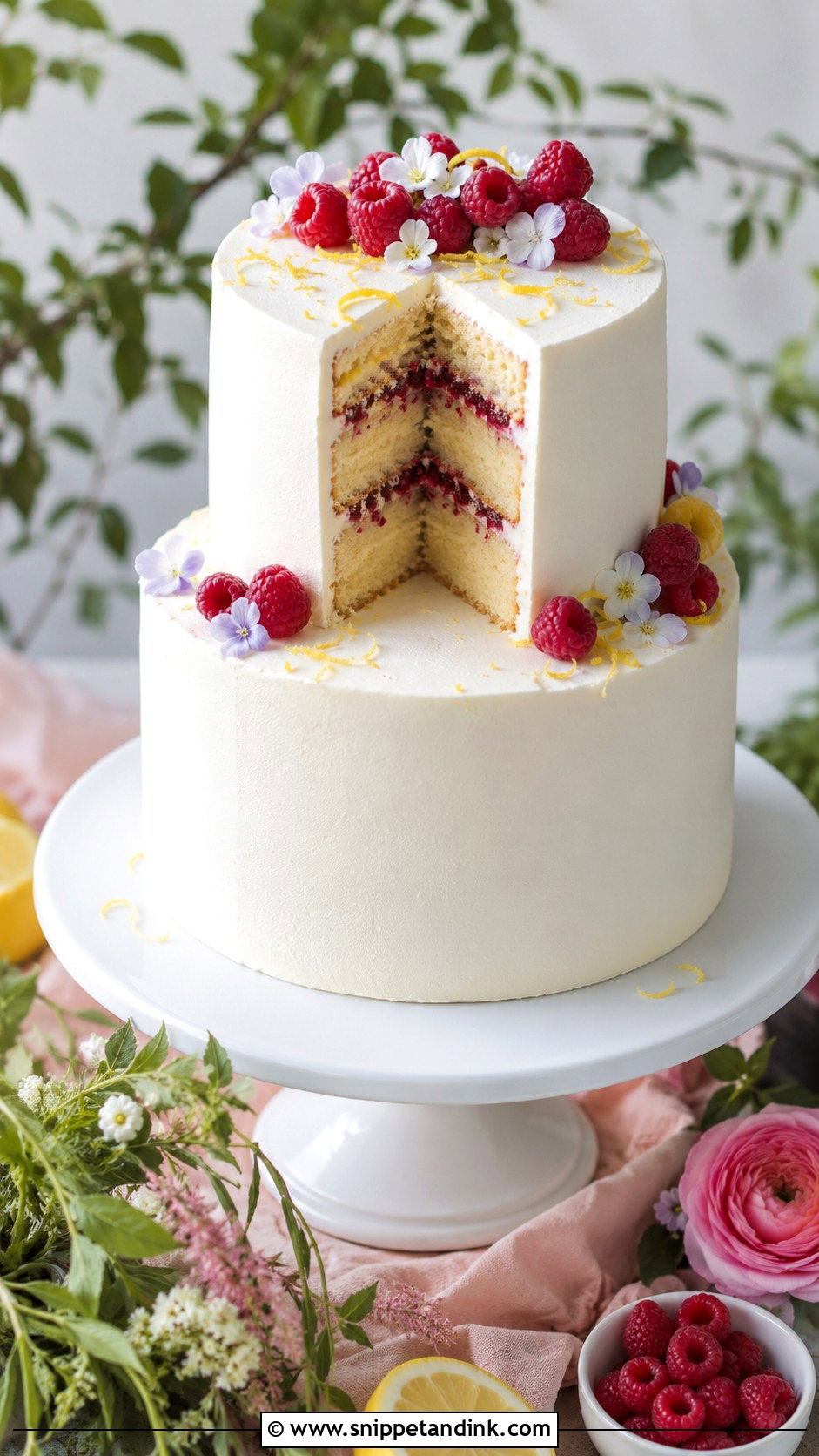Lemon Raspberry Wedding Cake Mix - Snippet and Ink - 20 Wedding Cake Mix Ideas