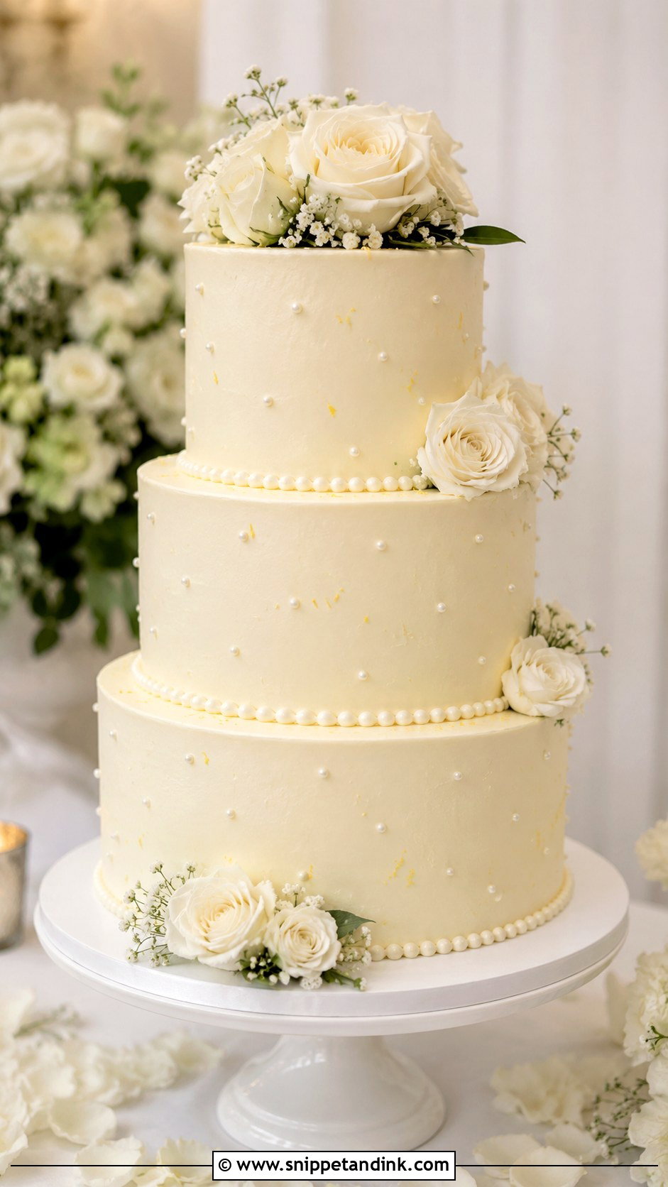 Lemon Vanilla Wedding Cake - Snippet and Ink - 20 Lemon Wedding Cake Recipe