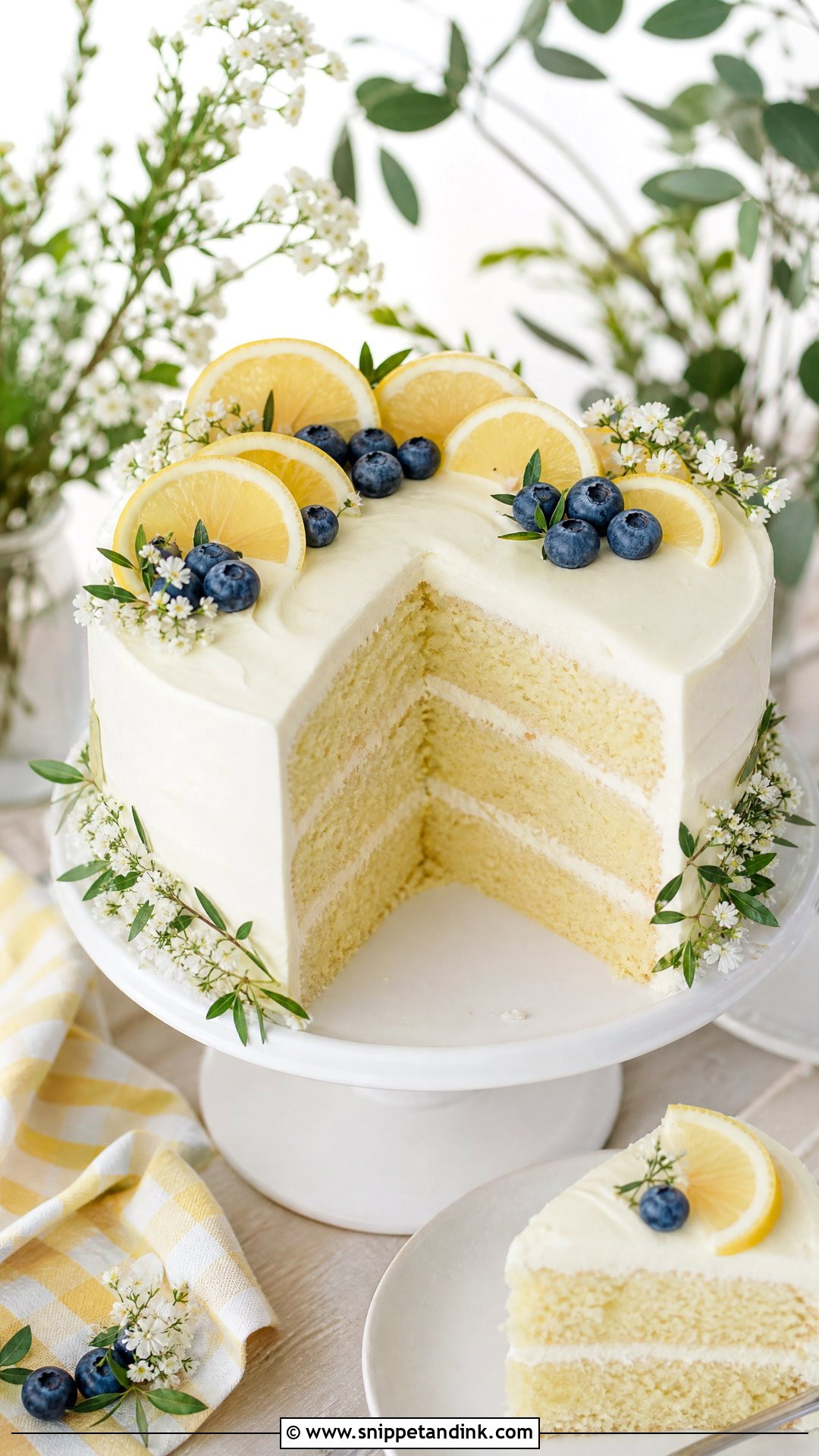 Lemon Wedding Anniversary Cake - Snippet and Ink - 20 Wedding Anniversary Cake Ideas