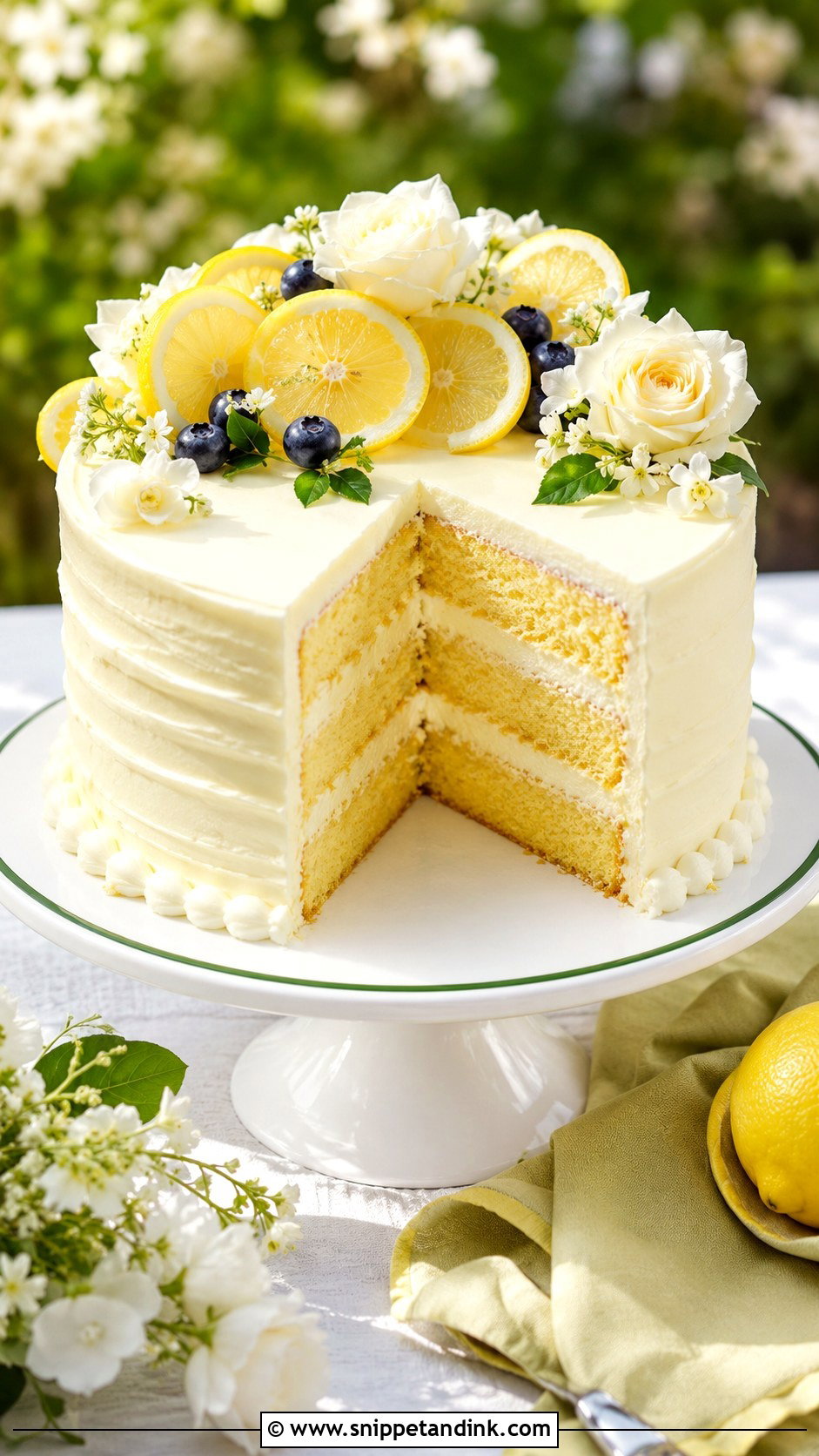 Lemon Wedding Cake - Snippet and Ink - 20 Homemade Wedding Cake Ideas