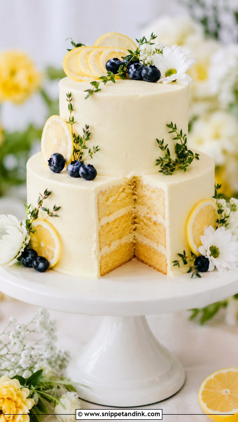 Lemon Wedding Cake - Snippet and Ink - 20 Non Fondant Wedding Cakes