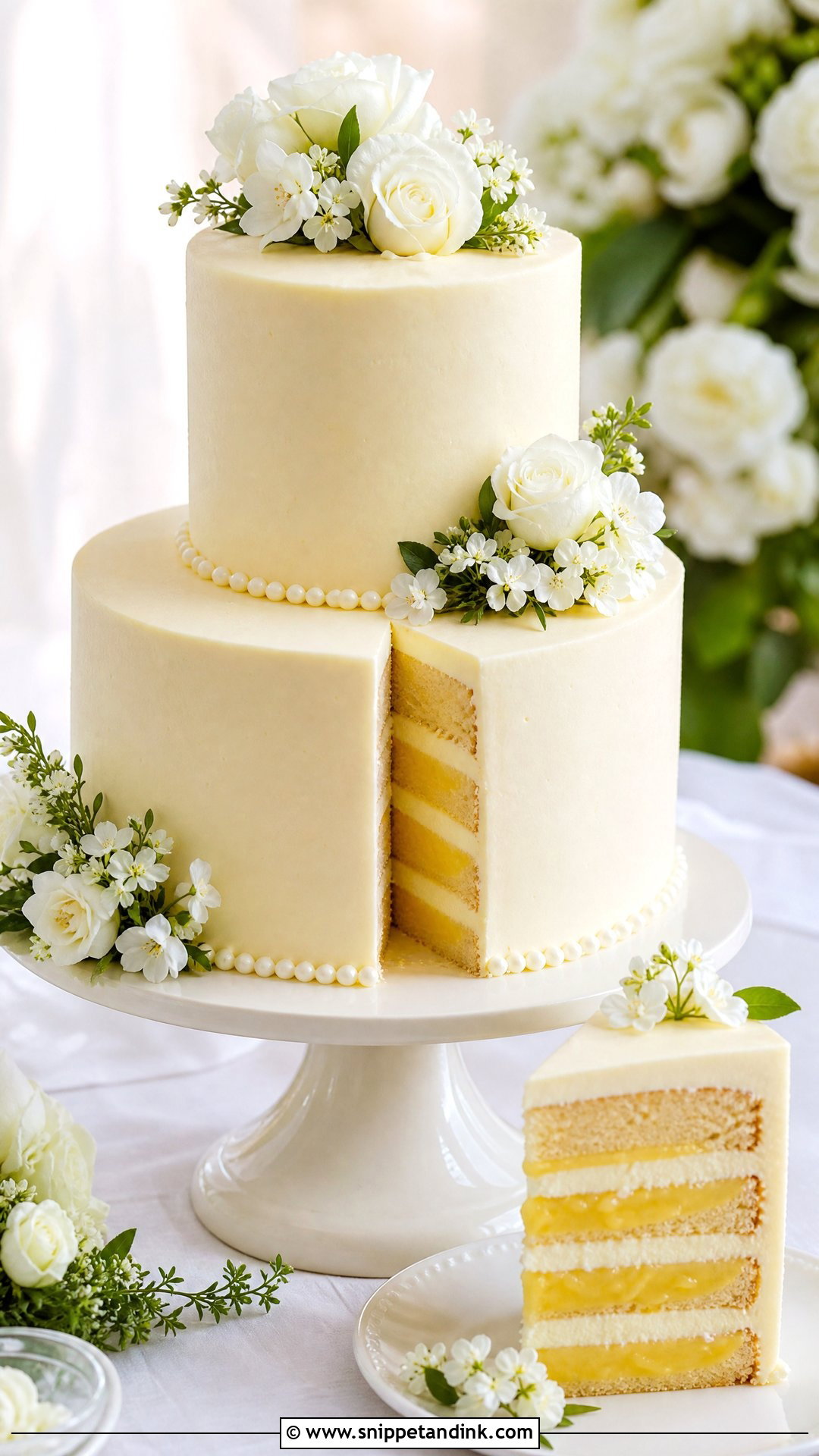 Lemon Wedding Cake - Snippet and Ink - 20 Traditional Wedding Cakes