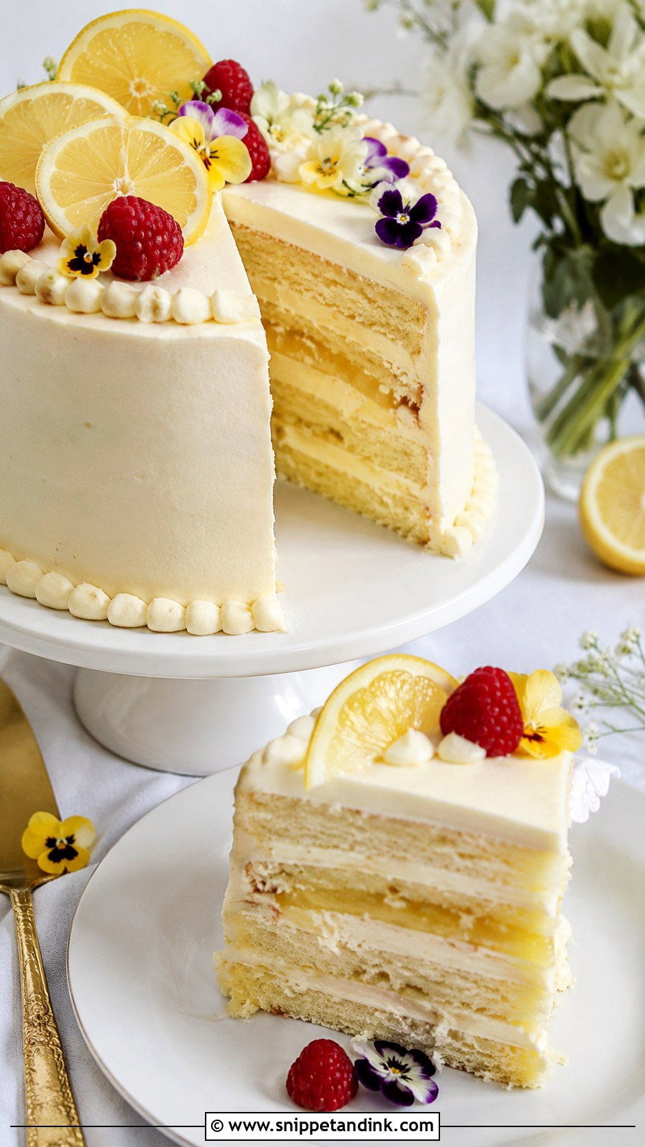 Lemon Wedding Cake - Snippet and Ink - 20 Wedding Cake at Home Ideas