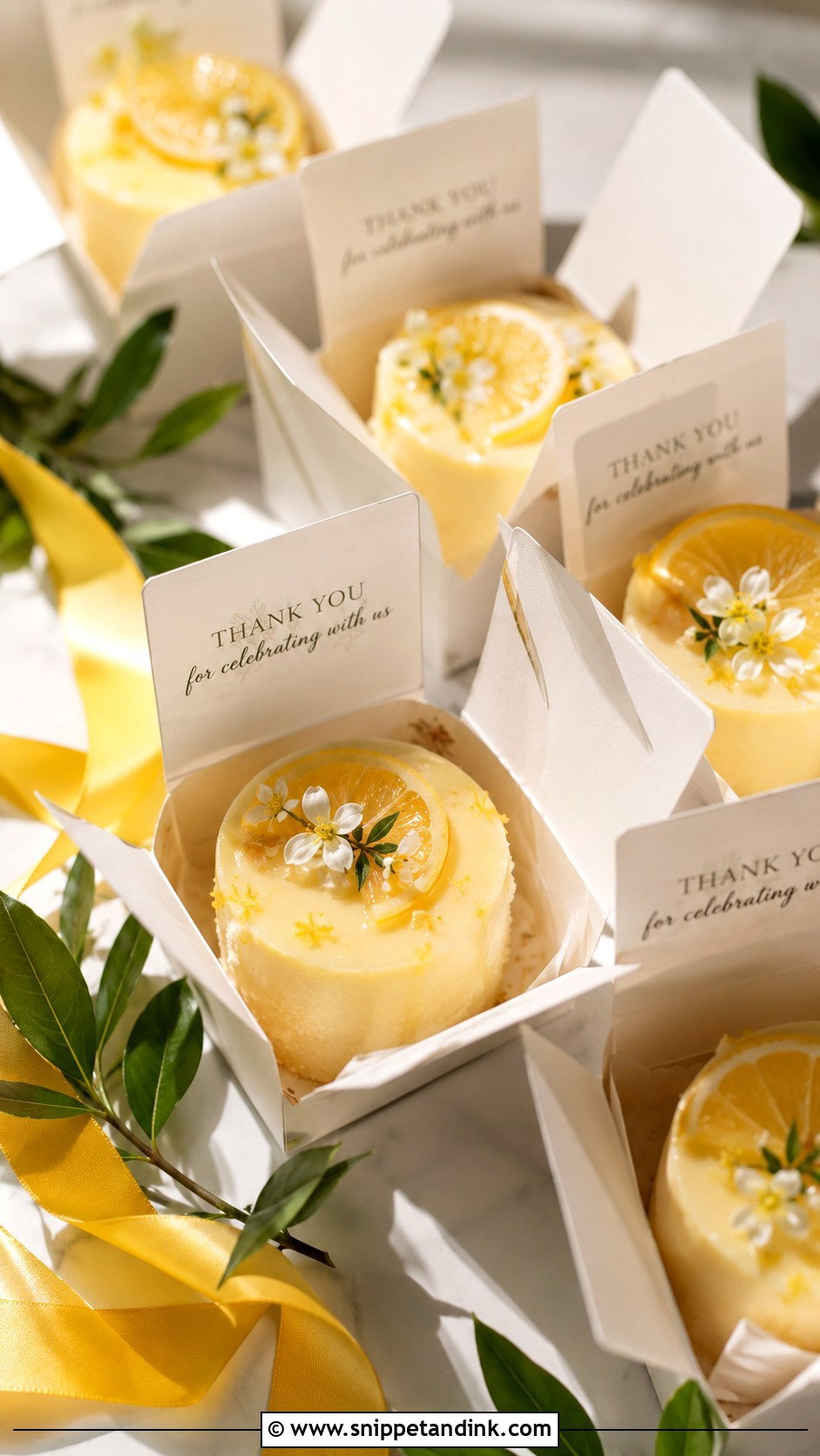 Lemon Wedding Cake Souvenirs - Snippet and Ink - 20 Wedding Cake Souvenir Ideas