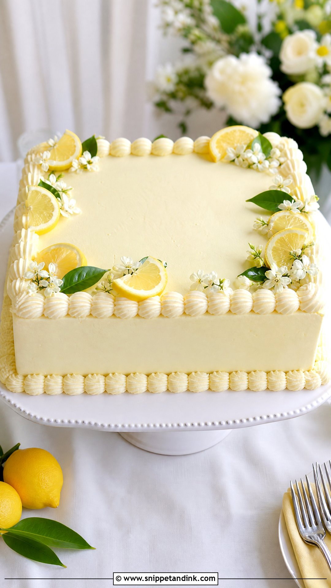 Lemon Wedding Sheet Cake - Snippet and Ink - 20 Wedding Sheet Cakes
