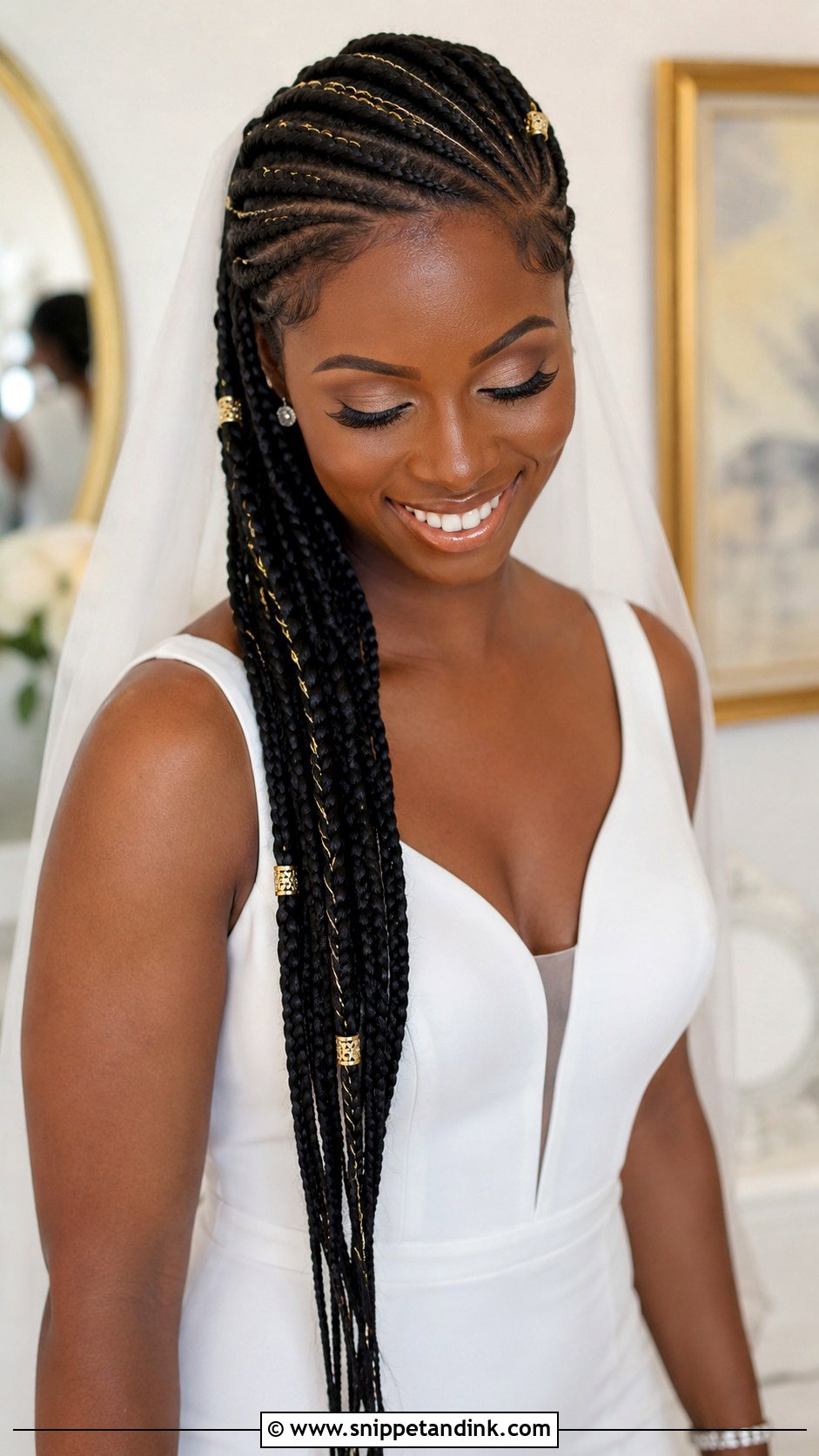 Lemonade Braids Bridal Look - Snippet and Ink - 20 Braids Wedding Hairstyles Black Women