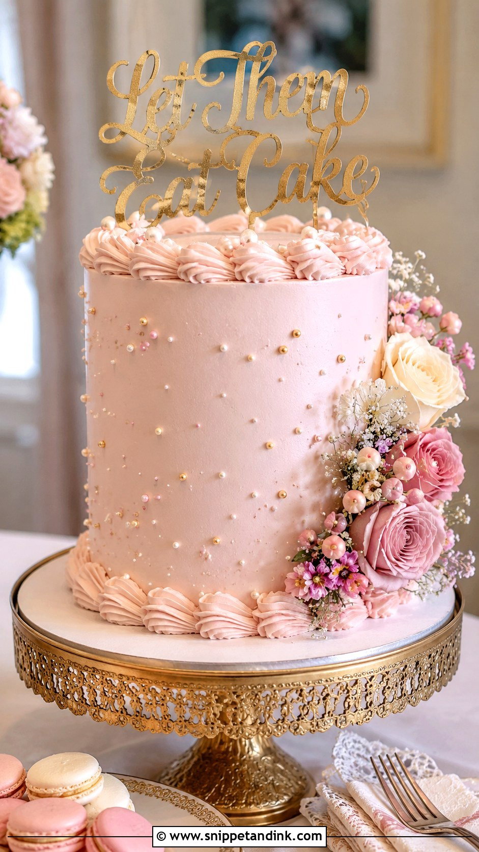 Let Them Eat Cake Bachelorette Cake - Snippet and Ink - 25 Let Them Eat Cake Bachelorette Ideas for Wedding