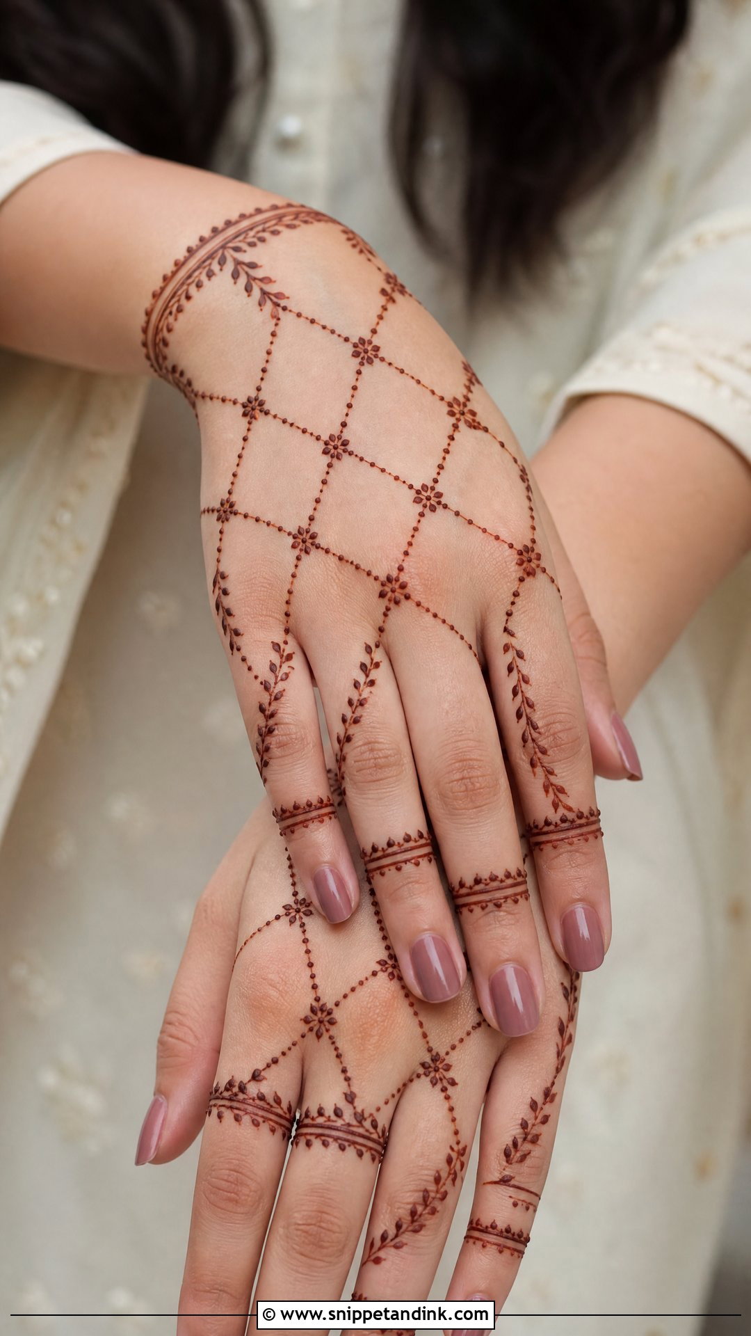 Light Back Hand Check Mehndi Design - Snippet and Ink - 30 Back Hand Check Mehndi Design Ideas