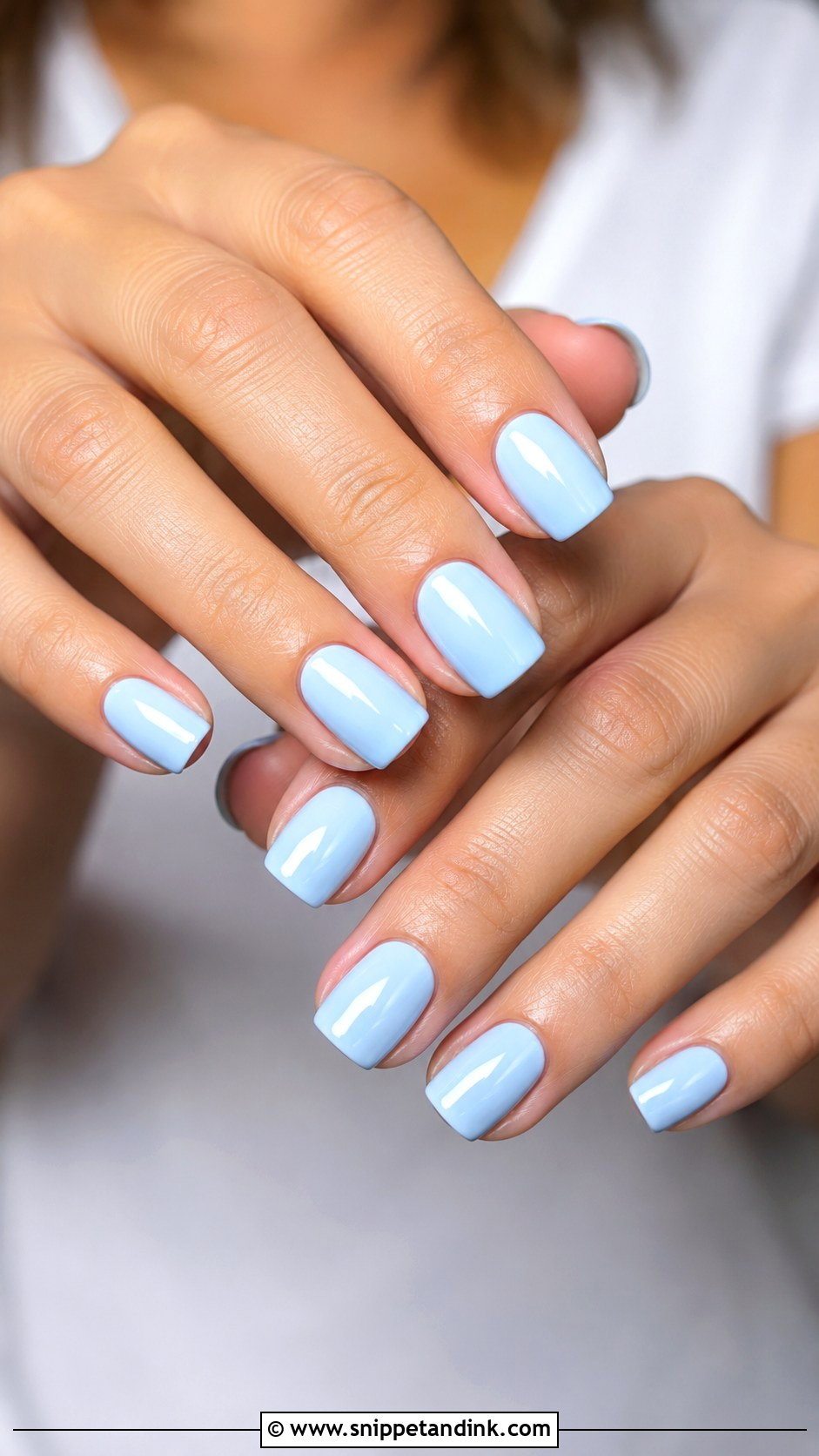 Light Blue Almond Wedding Nails - Snippet and Ink - 20 Light Blue Wedding Nails