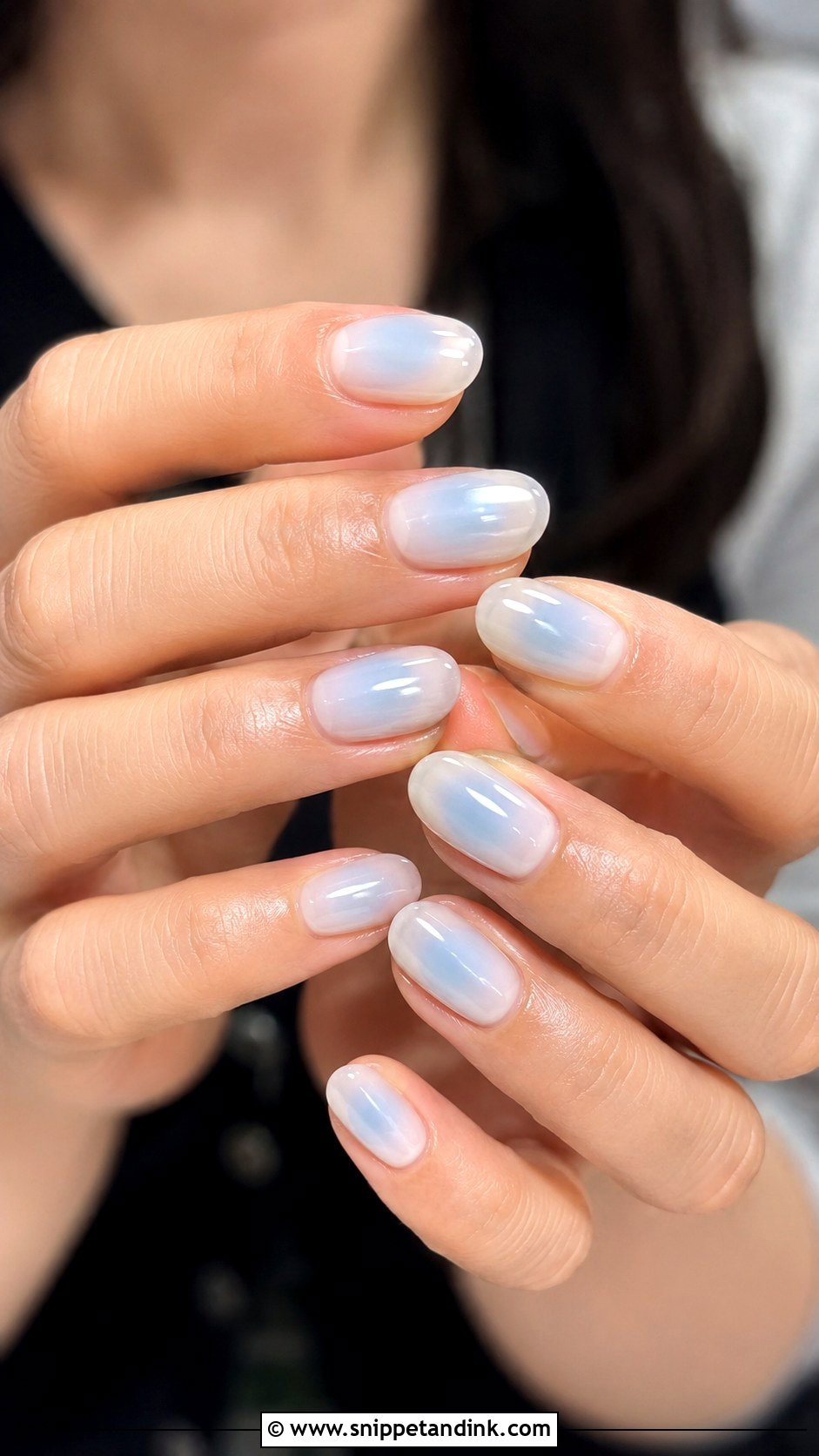 Light Blue Aura Wedding Nails - Snippet and Ink - 20 Light Blue Wedding Nails