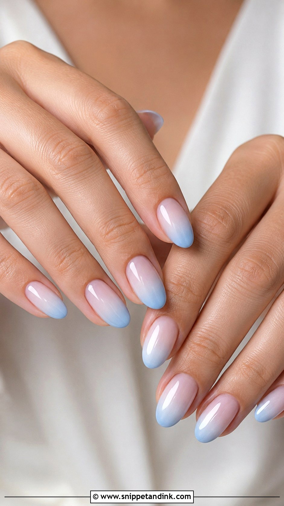 Light Blue Ombre Wedding Nails - Snippet and Ink - 20 Light Blue Wedding Nails